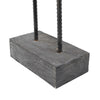 Heide Round Decorative Accent | Brown Paulownia Wood | Black Iron 21"