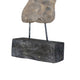 Poppy Abstract Table Accent | Carved Details | Brown Paulownia Wood 31"