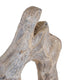 Poppy Abstract Table Accent | Carved Details | Brown Paulownia Wood 31"