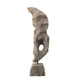 Naomi Sculptural Décor | Iron Rod | Carved Brown Paulownia Wood 26"