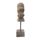 Paige Abstract Table Decor | Carved Details on Brown Paulownia Wood 20"