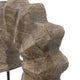 Paige Abstract Table Decor | Carved Details on Brown Paulownia Wood 20"