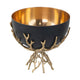 Elsie Decorative Bowl | Gold Twig Branch Base | Black Aluminum 12"