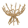 Elsie Decorative Bowl | Gold Twig Branch Base | Black Aluminum 12"