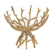 Elsie Decorative Bowl | Gold Twig Branch Base | Black Aluminum 12"