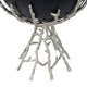 Elsie Hammered Decorative Bowl | Nickel Twig Base | Black Aluminum 14"