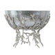 Elsie Hammered Decorative Bowl | Nickel Twig Base | Silver Aluminum 11"