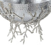 Elsie Hammered Decorative Bowl | Nickel Twig Base | Silver Aluminum 11"