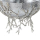 Elsie Hammered Decorative Bowl | Nickel Twig Base | Silver Aluminum 11"