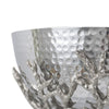 Elsie Hammered Decorative Bowl | Nickel Twig Base | Silver Aluminum 11"