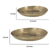 Amber Decorative Plates Set of 2 | Hammered Texture Gold Aluminum 14 13"