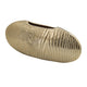 Judah Oval Disc Vase | Carved Timber-Like Texture | Gold Aluminum 16"
