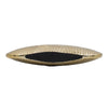 Judah Oval Disc Vase | Carved Timber-Like Texture | Gold Aluminum 16"