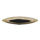 Judah Oval Disc Vase | Carved Timber-Like Texture | Gold Aluminum 16"