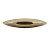 Judah Oval Disc Vase | Carved Timber-Like Texture | Gold Aluminum 16"