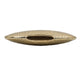 Judah Oval Disc Vase | Carved Timber-Like Texture | Gold Aluminum 16"