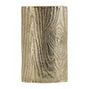 Titus Decorative Eye Vase | Sculpted Linear Wood Grain Gold Aluminum 10"