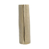 Titus Decorative Eye Vase | Sculpted Linear Wood Grain Gold Aluminum 10"
