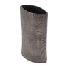 Faye Timber-Eye Decorative Vase | Wood-Grain Texture | Brown Aluminum 12"