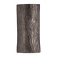 Faye Timber-Eye Decorative Vase | Wood-Grain Texture | Brown Aluminum 12"