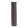 Faye Timber-Eye Decorative Vase | Wood-Grain Texture | Brown Aluminum 12"
