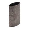 Faye Timber-Eye Decorative Vase | Wood-Grain Texture | Brown Aluminum 12"