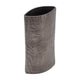 Faye Timber-Eye Decorative Vase | Wood-Grain Texture | Brown Aluminum 12"