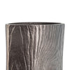 Faye Timber-Eye Decorative Vase | Wood-Grain Texture | Brown Aluminum 12"