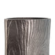 Faye Timber-Eye Decorative Vase | Wood-Grain Texture | Brown Aluminum 12"