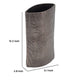 Faye Timber-Eye Decorative Vase | Wood-Grain Texture | Brown Aluminum 12"