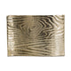 Opal Wavy Rectangular Vase | Grain Pattern Curved Rim Gold Aluminum 10"