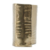 Opal Wavy Rectangular Vase | Grain Pattern Curved Rim Gold Aluminum 10"