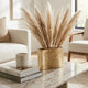 Opal Wavy Rectangular Vase | Grain Pattern Curved Rim Gold Aluminum 10"