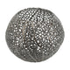 Maia Round Vase with Openwork Design | Hollow Form | Black Aluminum 16"