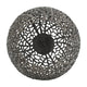 Maia Round Vase with Openwork Design | Hollow Form | Black Aluminum 16"