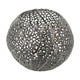 Maia Round Vase with Openwork Design | Hollow Form | Black Aluminum 16"