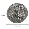Maia Round Vase with Openwork Design | Hollow Form | Black Aluminum 16"