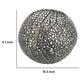 Maia Round Vase with Openwork Design | Hollow Form | Black Aluminum 16"