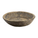 Gwen Antique Wooden Round Parrat | Natural Brown Carved Solid Wood 21"