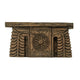 Emery Antique Carved 3-Pillar Candle Holder | Metal | Brown Old Wood 20"