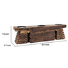 Emery Antique Carved 3-Pillar Candle Holder | Metal | Brown Old Wood 20"