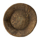 Molly Antique Round Parrat | Hand Carved Texture | Brown Solid Wood 19"