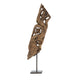 Gemma Antique Carved Decorative Bracket | Metal | Brown Old Wood 30"