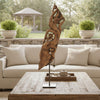 Gemma Antique Carved Decorative Bracket | Metal | Brown Old Wood 30"