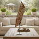 Gemma Antique Carved Decorative Bracket | Metal | Brown Old Wood 30"