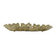 Lacey Decorative Plate | Textured Leaf Design Raised Edge Gold Metal 15"