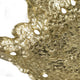 Lacey Decorative Plate | Textured Leaf Design Raised Edge Gold Metal 15"