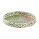Milo Decorative Round Tray | Mosaic Surface | Multi-Color Capiz Shell 16"