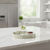 Milo Decorative Round Tray | Mosaic Surface | Multi-Color Capiz Shell 16"