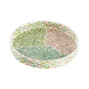 Milo Decorative Round Tray | Mosaic Surface | Multi-Color Capiz Shell 14"